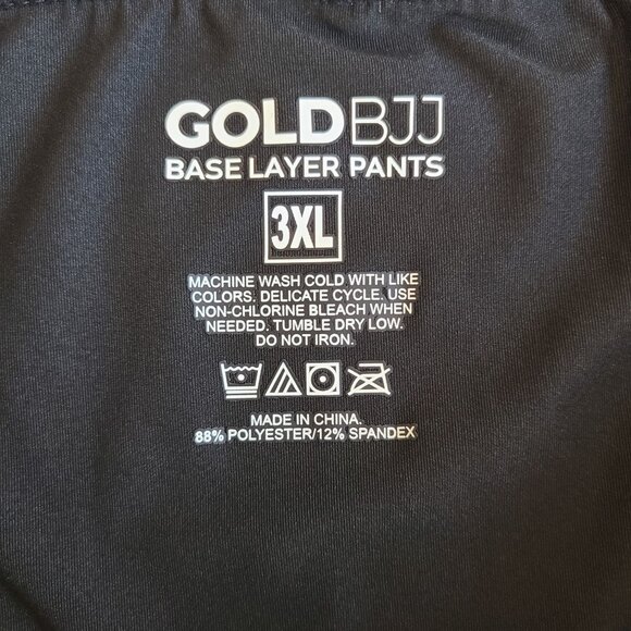 Base Layer Pants Gold BJJ Size 3XL Black With White Lettering "For The Journey" - Picture 4 of 8